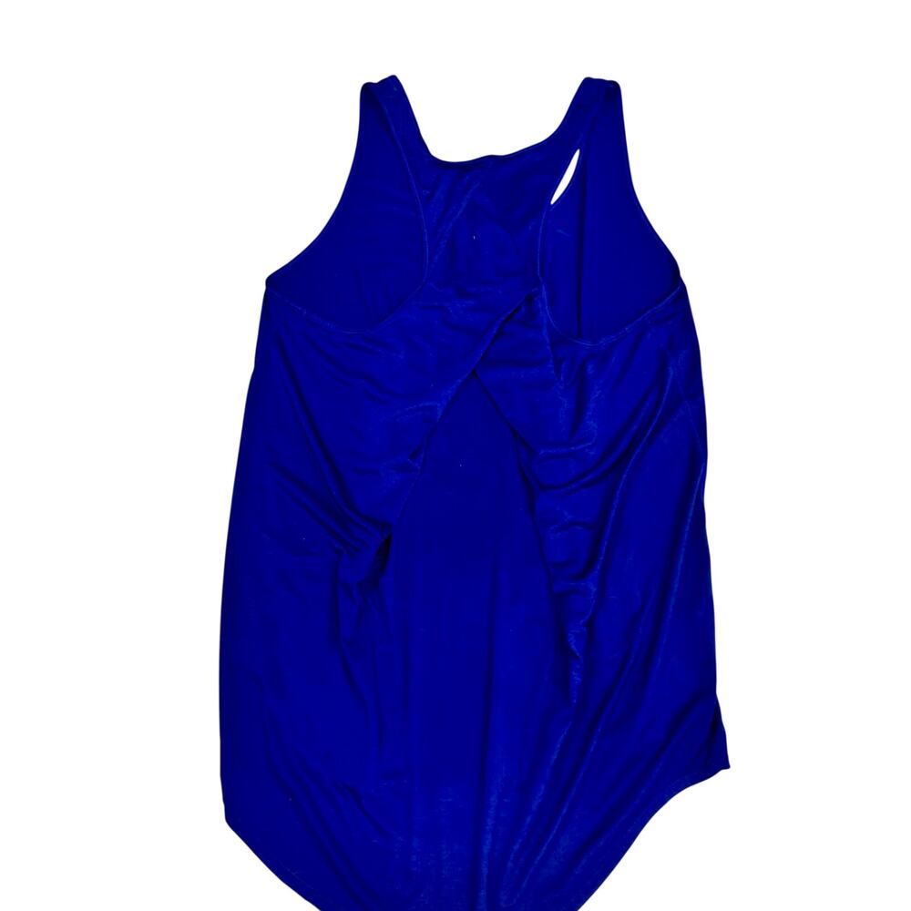 Lululemon Essential Tank Pleated Racerback Cobalt Blue Larkspur S/M Yoga Run Top - Picture 4 of 13